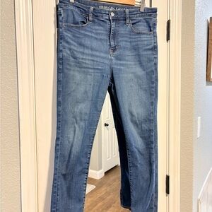 American Eagle Outfitters Women's Classic Blue Straight Leg Jeans